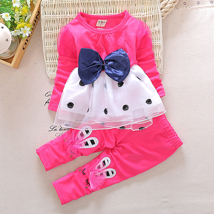 Modni set ljetne odjeće za malu djecu, komplet sportske odjeće, komplet trenirke, mašna, 2 komada ljetne odjeće za djevojčice