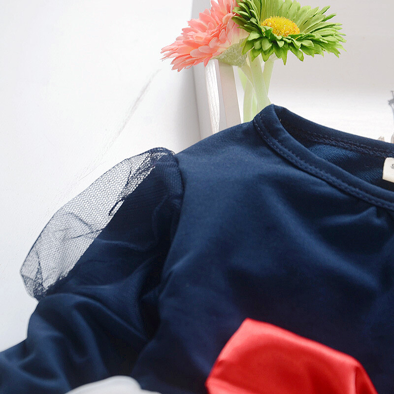 Modni set ljetne odjeće za malu djecu, komplet sportske odjeće, komplet trenirke, mašna, 2 komada ljetne odjeće za djevojčice