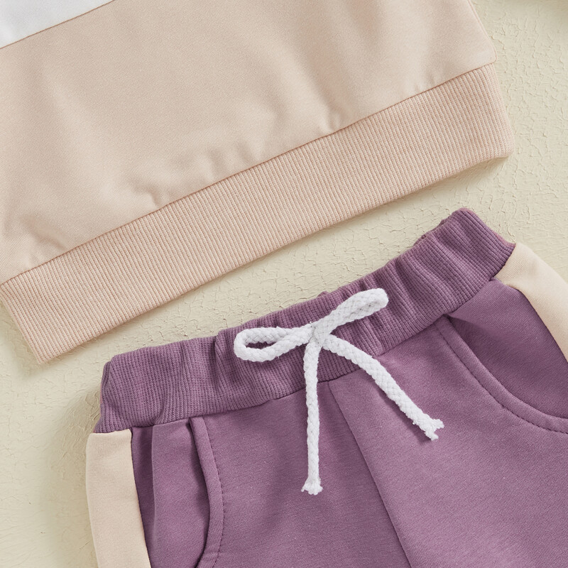 Trenirke za novorođenčad, dječake, djevojčice, odijelo, modno odijelo, trenirka s dugim rukavima, kontrastne boje, komplet hlača od 2 komada, gornja odjeća