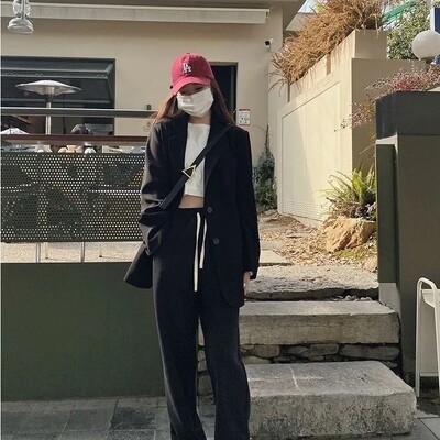Zimné dámske sako s dlhým rukávom, sivé, unisex, nadrozmerné, voľné, v štýle BF, s kapucňou, kabát