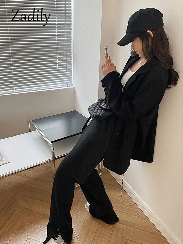 Zimné dámske sako s dlhým rukávom, sivé, unisex, nadrozmerné, voľné, v štýle BF, s kapucňou, kabát