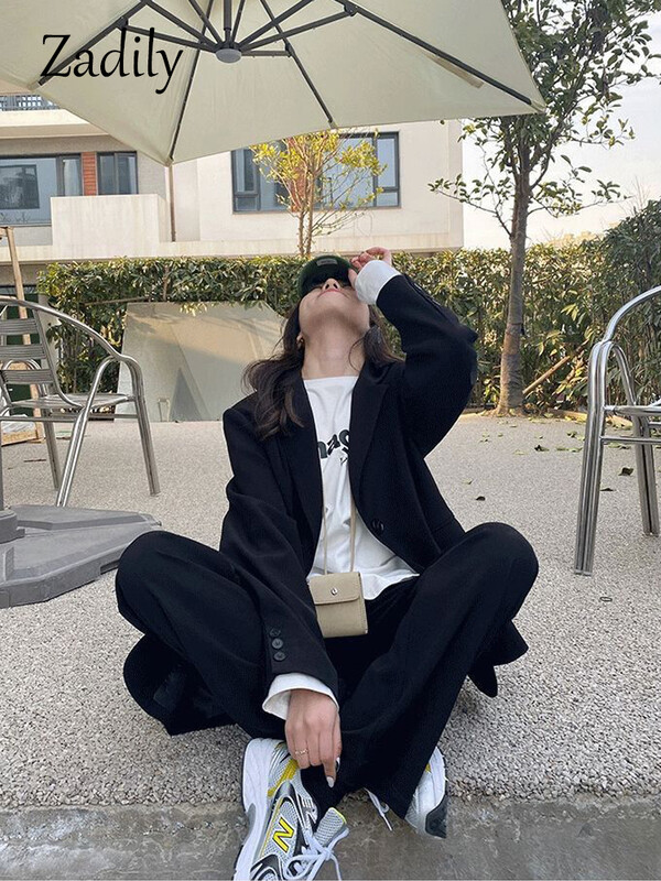 Zimné dámske sako s dlhým rukávom, sivé, unisex, nadrozmerné, voľné, v štýle BF, s kapucňou, kabát