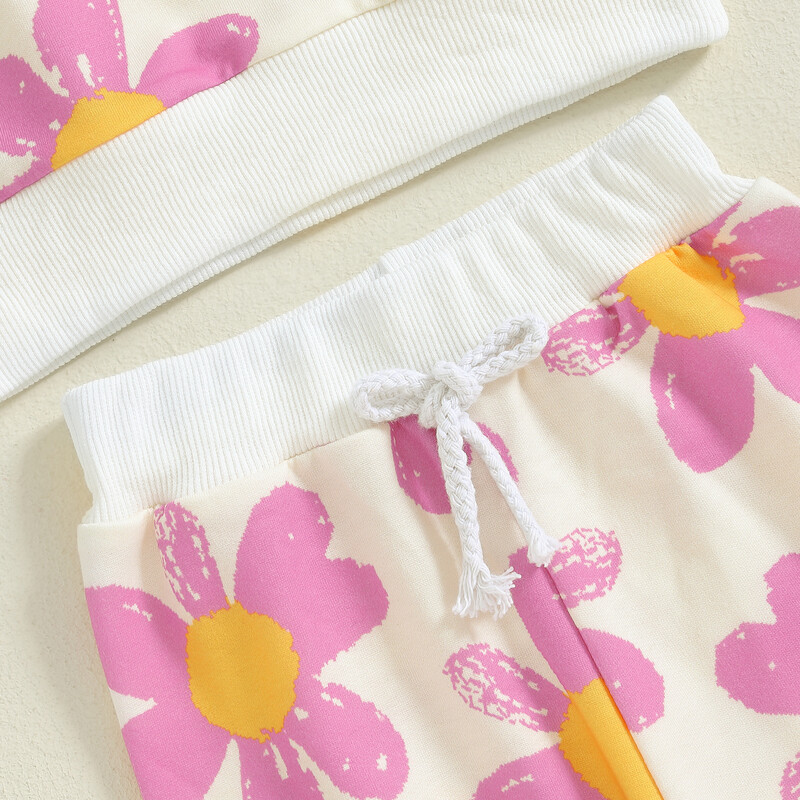 Dječje Trenirke za djevojčice Modna majica dugih rukava i hlače s elastičnim strukom 2 komada odjeće za malu djecu 0-4 godine