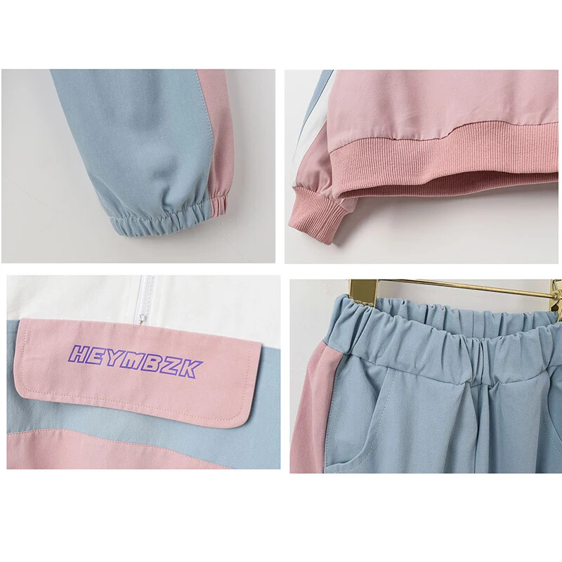 Αθλητική φόρμα για κορίτσι Παιδικό παλτό + παντελόνι 2τμχ Σετ Παιδικά ρούχα για κορίτσια Άνοιξη Φθινόπωρο