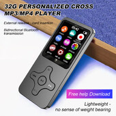 Hordozható 32 GB-os MP4 MP3 lejátszó Bluetooth mini HiFi zenelejátszó e-könyves FM rádió felvevővel Videolejátszás beépített hangszóró 1,8 hüvelykes