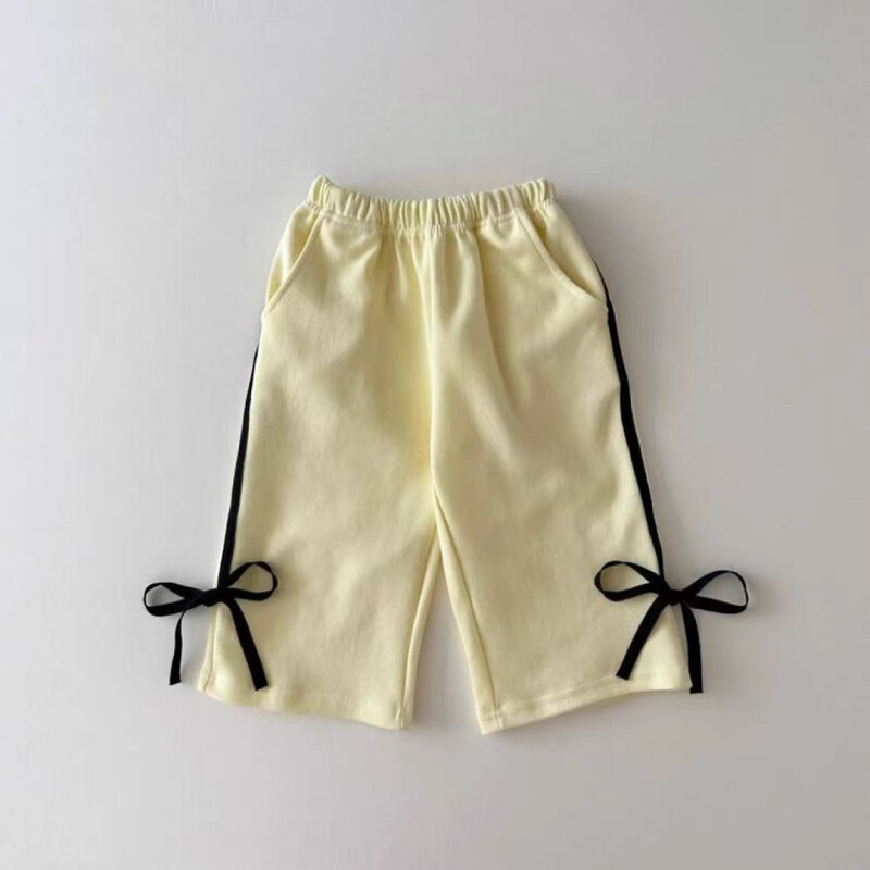 2024 Ανοιξιάτικη φθινοπωρινή αθλητική φόρμα για κορίτσια Παιδικά φιόγκος ριγέ μάτισμα μακρυμάνικο μπλουζάκια+ παντελόνι 2 τμχ Σετ μωρό μωρό βαμβακερό φούτερ