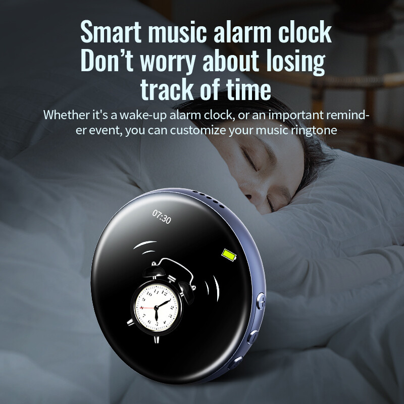 Mini Pocket Hifi MP3 reproducētājs De Musica Walkman viedais laika ierakstītājs Modinātāja atbalsts FM e-grāmatu austiņas Vairākas valodas