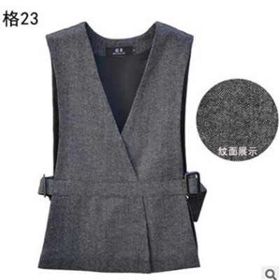Kórejský štíhly jarný 40% vlnený oblek pre ženy, elegantný pruhovaný opasok, bez rukávov, vrchné oblečenie, dámske sako, vesta, veľkosť S-5XL