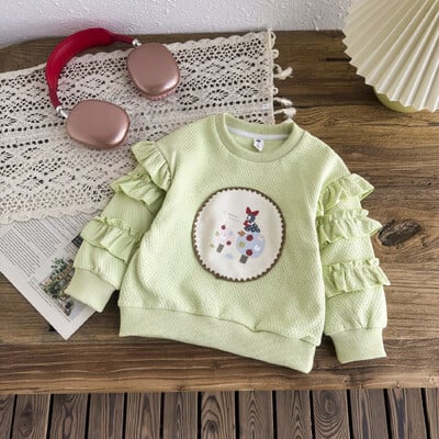 Lányok pulóverek Őszi téli hosszú ujjú felsők gyerekeknek Rajzfilm Gyerek Pulóver Aranyos Tipegő Ingek Babaruhák Ruházat