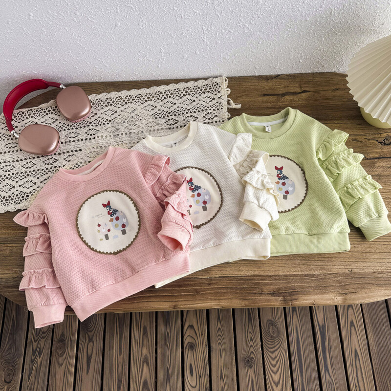 Lányok pulóverek Őszi téli hosszú ujjú felsők gyerekeknek Rajzfilm Gyerek Pulóver Aranyos Tipegő Ingek Babaruhák Ruházat