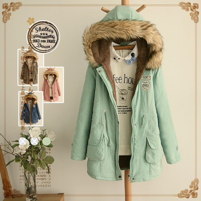 Japán őszi-téli új pamutkabát női plusz bársony vastag Vékony pamutkabát a pamutruha hosszú részében