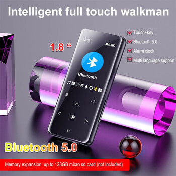 MP3 Player Bluetooth 5.0 MP4 Player HiFi Lossless Music Player Φορητό Walkman ήχου με FM/E-book/Recorder/Mp3 2024 Νέο