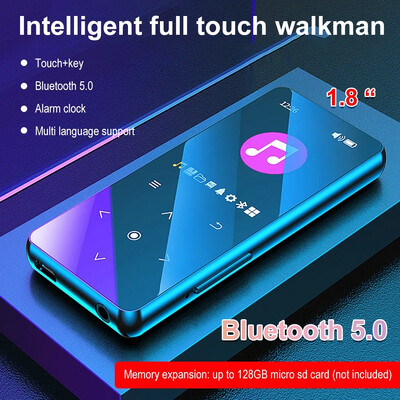 MP3 lejátszó Bluetooth 5.0 MP4 lejátszó HiFi veszteségmentes zenelejátszó Hordozható Audio Walkman FM/E-könyv/Rögzítő/Mp3 2024-el Új