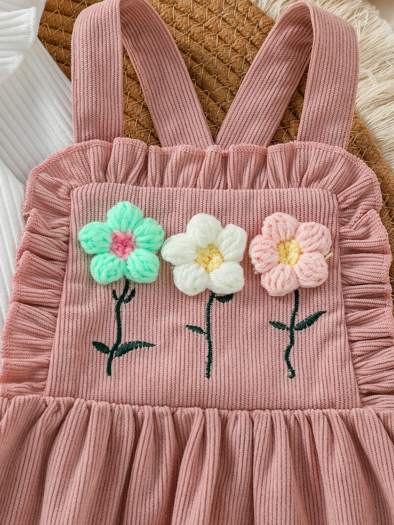 2 db-os kislány tavaszi/őszi hosszú ujjú szoknya szett virágos ruhákkal preppy stílusú ruhákhoz