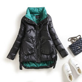 Palton cald de iarnă, la modă pentru femei, nouă culoare solidă, haină din bumbac umplută cu glugă, îmbrăcăminte pentru femei, jachetă de iarnă pentru femei 2023