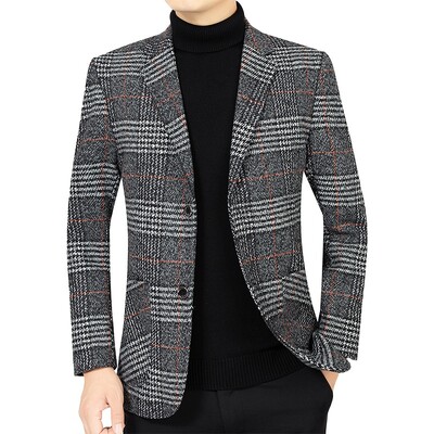 Pánske kockované saká, bundy, nové jarné a jesenné ležérne obleky, bundy, kabáty, pánske biznisové oblečenie, formálne oblečenie, pánske slim fit saká, veľkosť 4XL