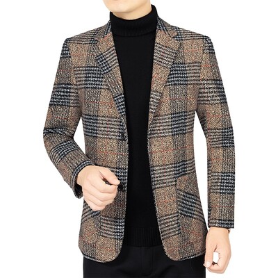 Pánske kockované saká, bundy, nové jarné a jesenné ležérne obleky, bundy, kabáty, pánske biznisové oblečenie, formálne oblečenie, pánske slim fit saká, veľkosť 4XL