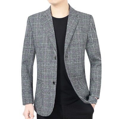Pánske kockované saká, bundy, nové jarné a jesenné ležérne obleky, bundy, kabáty, pánske biznisové oblečenie, formálne oblečenie, pánske slim fit saká, veľkosť 4XL