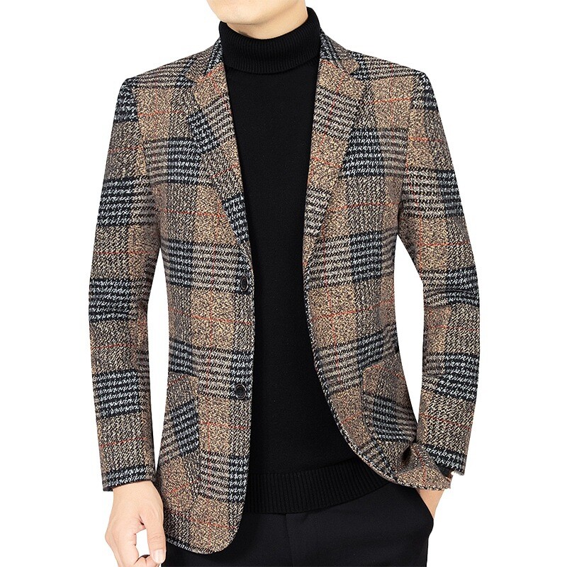 Pánske kockované saká, bundy, nové jarné a jesenné ležérne obleky, bundy, kabáty, pánske biznisové oblečenie, formálne oblečenie, pánske slim fit saká, veľkosť 4XL