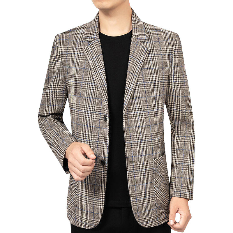 Pánske kockované saká, bundy, nové jarné a jesenné ležérne obleky, bundy, kabáty, pánske biznisové oblečenie, formálne oblečenie, pánske slim fit saká, veľkosť 4XL