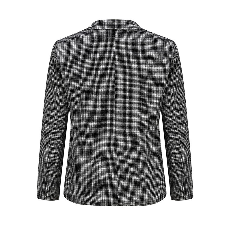 2024 tavaszi ősz férfi blézerek karcsú szabású kockás öltönyök kabátok férfi hosszú ujjú kétsoros felsőruházat üzleti alkalmi kabátok