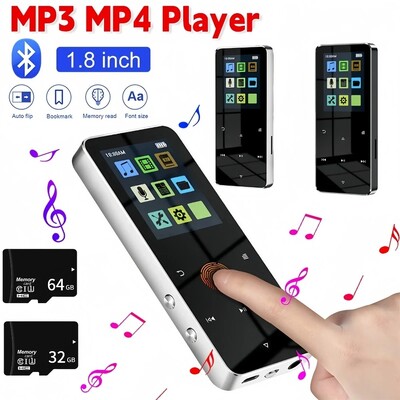 1,8 collu MP3 MP4 mūzikas atskaņotājs HiFi Bluetooth 5.0 studentu atskaņotājs ar FM modinātāju E-grāmata Sports, staigāšana, mūzikas atskaņošana