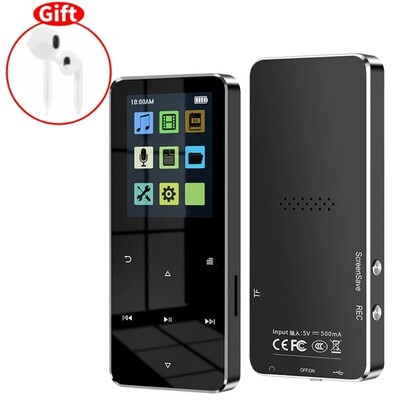 1,8 collu MP3 MP4 mūzikas atskaņotājs HiFi Bluetooth 5.0 studentu atskaņotājs ar FM modinātāju E-grāmata Sports, staigāšana, mūzikas atskaņošana