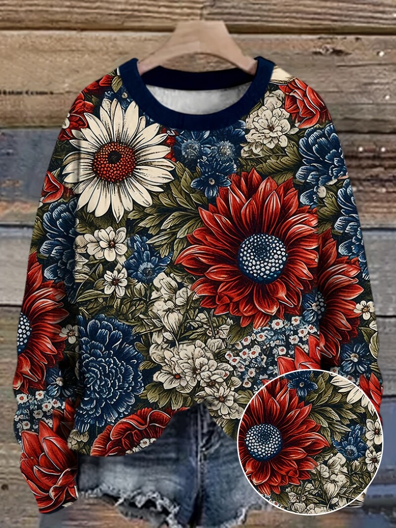 Dámske módne tričká s dlhým rukávom, kvetinový vzor s javorovým listom, streetwear, polyesterové topy, ležérne pulóvre, dámske oblečenie