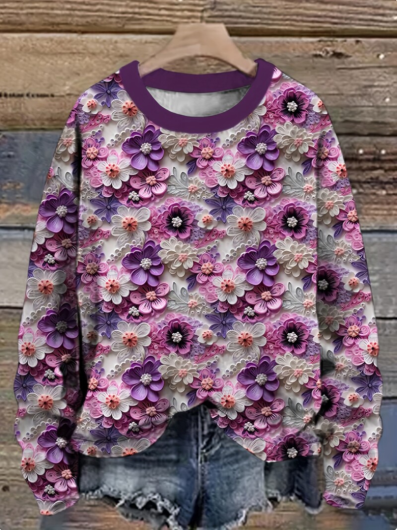 Dámske módne tričká s dlhým rukávom, kvetinový vzor s javorovým listom, streetwear, polyesterové topy, ležérne pulóvre, dámske oblečenie