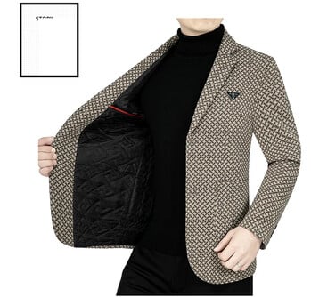 Νέα Ανδρικά καρό Κοστούμια Παλτό Ανδρικά Business Casual Blazer Μπουφάν Υψηλής Ποιότητας Ανδρικά Ανοιξιάτικα Slim Μπλέιζερ Μπουφάν Μπουφάν Παλτό Μέγεθος 4XL