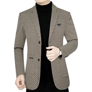 Νέα Ανδρικά καρό Κοστούμια Παλτό Ανδρικά Business Casual Blazer Μπουφάν Υψηλής Ποιότητας Ανδρικά Ανοιξιάτικα Slim Μπλέιζερ Μπουφάν Μπουφάν Παλτό Μέγεθος 4XL