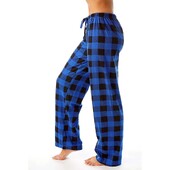 Nohavice Pantalon Y2k Casual Nohavice Elastické kockované Tenké a pohodlné Jarné Jesenné Pyžamové Nohavice 2024 S Voľnými Šnúrkami Široké Nohavice