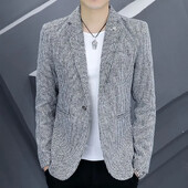 Skraćena uska muška odijela i blejzeri Kaputi Tanka muška jakna za zabave Kratka proljetna odjeća Vintage Casual Fashion Classic 2024.