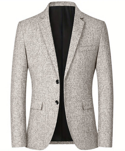 Poslovno ležerna jakna Tanka verzija za proljeće i jesen, srednjovjekovni sako s jednorednim kopčanjem, muška gornja odjeća bez bora