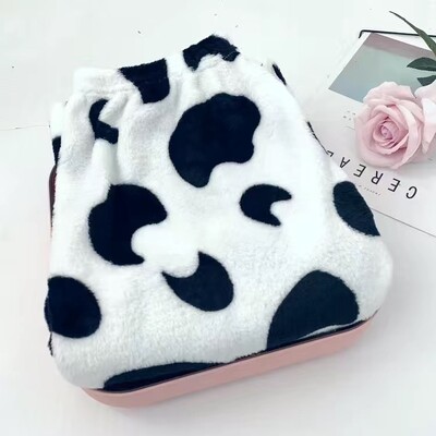 Sūrio spausdinimas Šiltos pižamos kelnės Moteriškos kasdienės namų kelnės Žieminės miegui skirtos kelnės Mergaitėms Mieli animaciniai filmukai Namų drabužiai Y2K laisvos kelnės