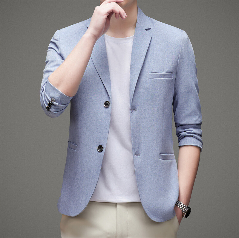 Jesenska nova muška jakna dugih rukava, uski sakoi za poslovnu upotrebu, muški kaput azijske veličine
