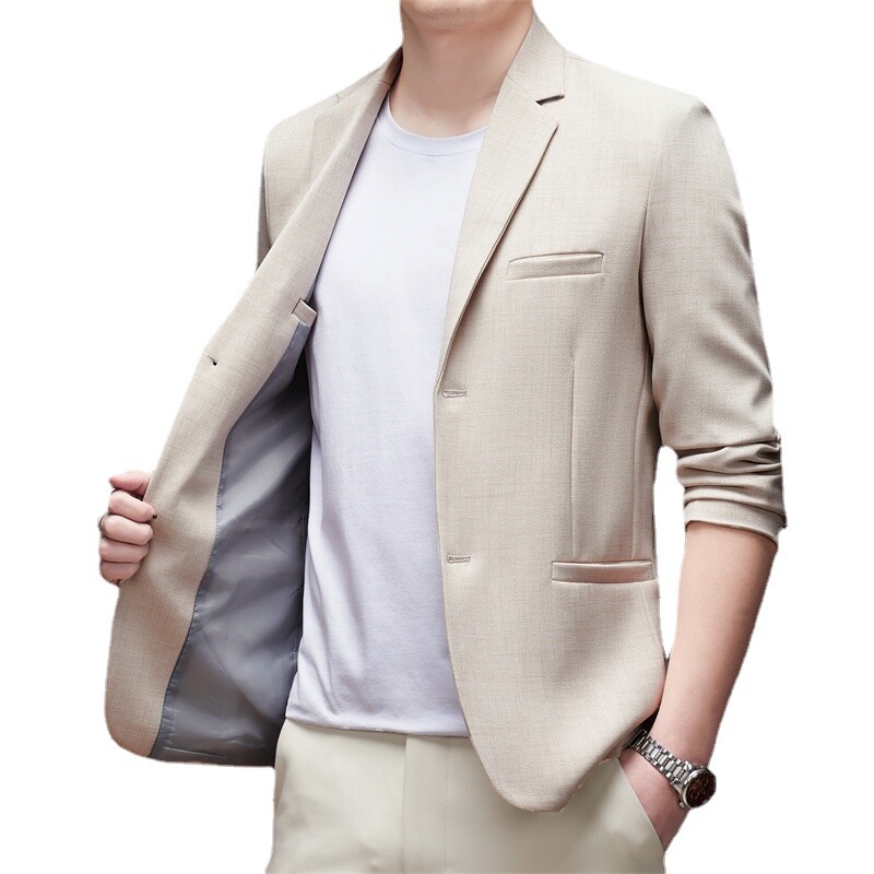 Jesenska nova muška jakna dugih rukava, uski sakoi za poslovnu upotrebu, muški kaput azijske veličine