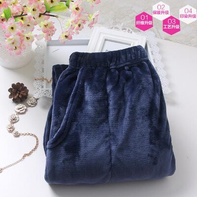 Női flanel alvó alsónadrág Téli meleg pizsama nadrág Rózsaszín mintás nadrág Női hálóruha Alkalmi puha otthoni nadrág Hálóruha