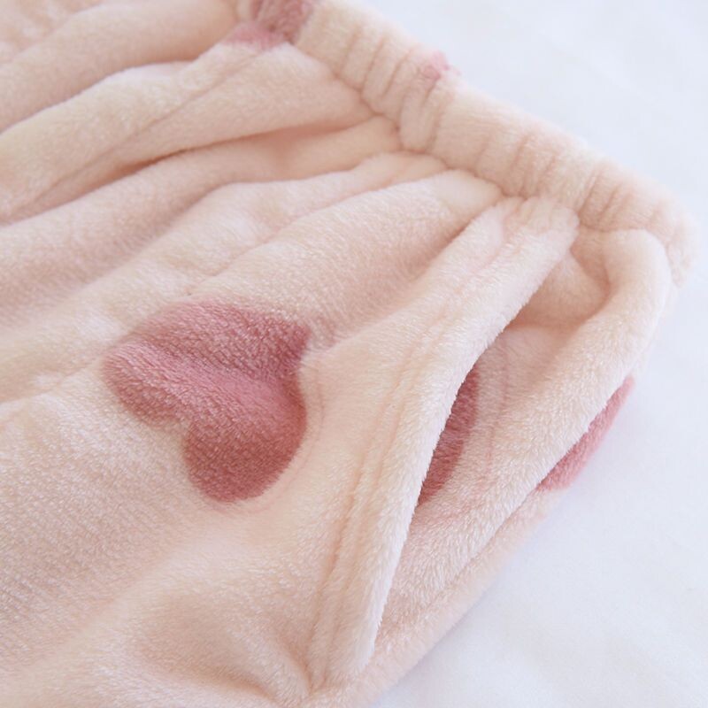 Aranyos szív alakú, grafikus plüss pijama hálóruha nadrág Női téli új meleg alkalmi Pjs pizsama otthoni viselet nadrág fuzzy nadrág