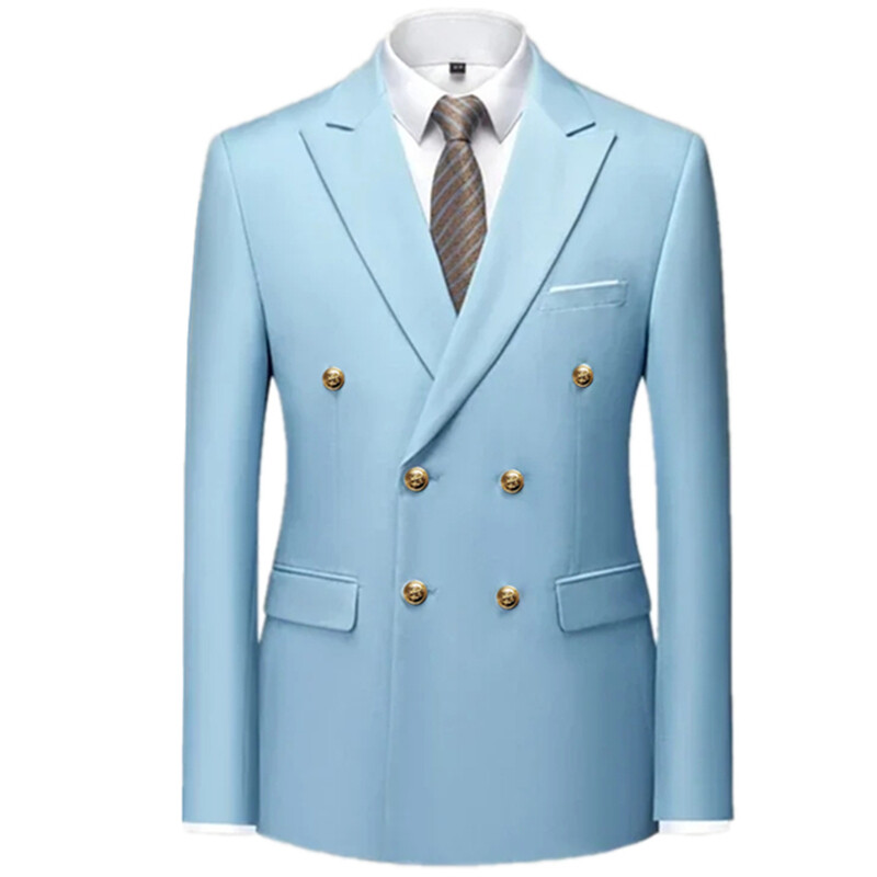 2024. Modni novi muški ležerni butik jednobojni kaput od odijela / uski kroj Visokokvalitetna poslovna vjenčanica sa jaknom za mladoženje