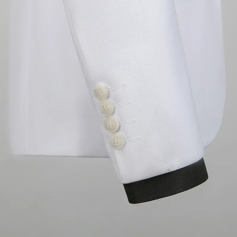 2024. Modni novi muški ležerni butik jednobojni kaput od odijela / uski kroj Visokokvalitetna poslovna vjenčanica sa jaknom za mladoženje