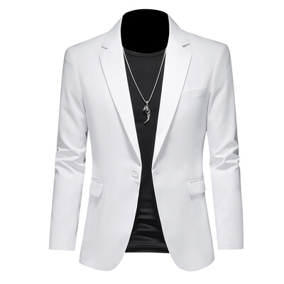 Pánske saká, bunda, kabát, ležérne oblečenie, butik, biznis, jednofarebný strih, slim fit, 2023