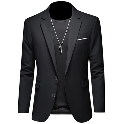 Pánske saká, bunda, kabát, ležérne oblečenie, butik, biznis, jednofarebný strih, slim fit, 2023