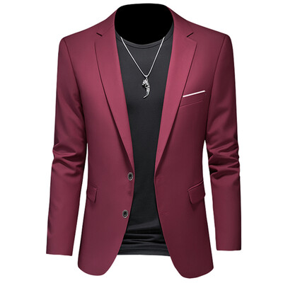 Pánske saká, bunda, kabát, ležérne oblečenie, butik, biznis, jednofarebný strih, slim fit, 2023