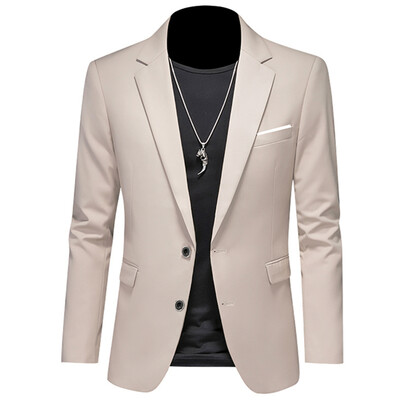 Pánske saká, bunda, kabát, ležérne oblečenie, butik, biznis, jednofarebný strih, slim fit, 2023
