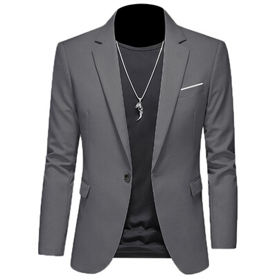 Pánske saká, bunda, kabát, ležérne oblečenie, butik, biznis, jednofarebný strih, slim fit, 2023