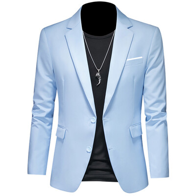 Pánske saká, bunda, kabát, ležérne oblečenie, butik, biznis, jednofarebný strih, slim fit, 2023