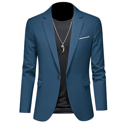 Pánske saká, bunda, kabát, ležérne oblečenie, butik, biznis, jednofarebný strih, slim fit, 2023