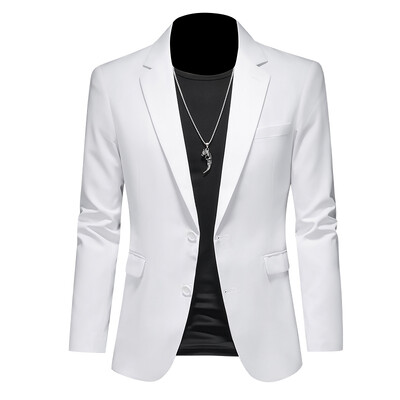 Pánske saká, bunda, kabát, ležérne oblečenie, butik, biznis, jednofarebný strih, slim fit, 2023