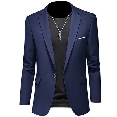 Pánske saká, bunda, kabát, ležérne oblečenie, butik, biznis, jednofarebný strih, slim fit, 2023